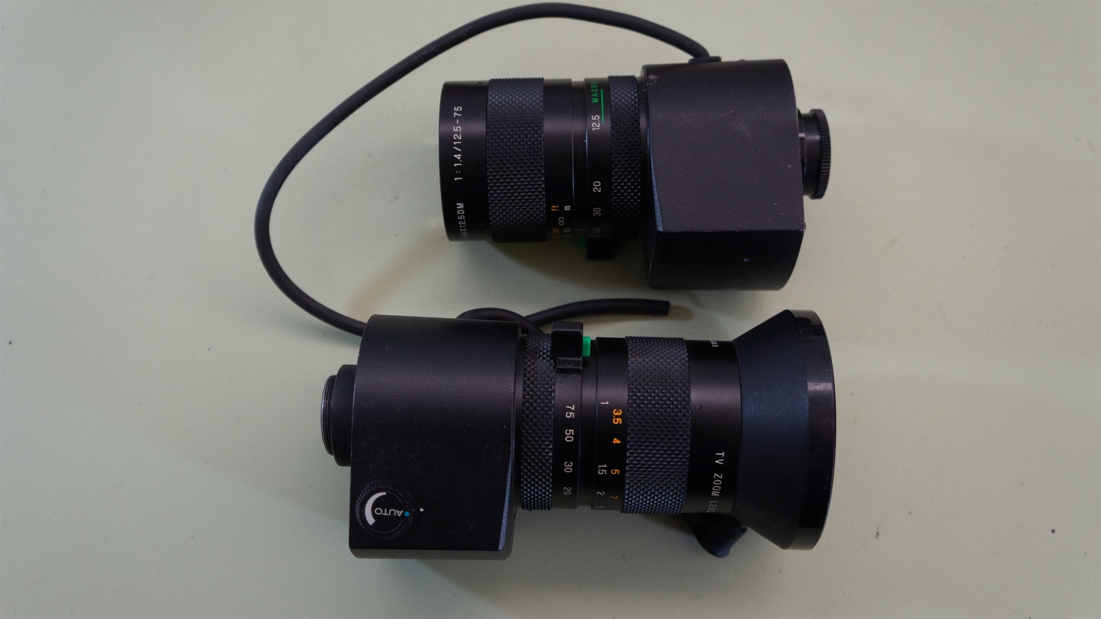 Lot of 2 Fuji H6X12.5DM TV Zoom Lens 1:1.4/12.5-75 C Mount