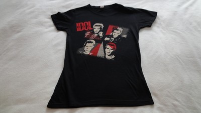BILLY IDOL Baby Doll Rock T-shirt Size Medium Black Retro 80's