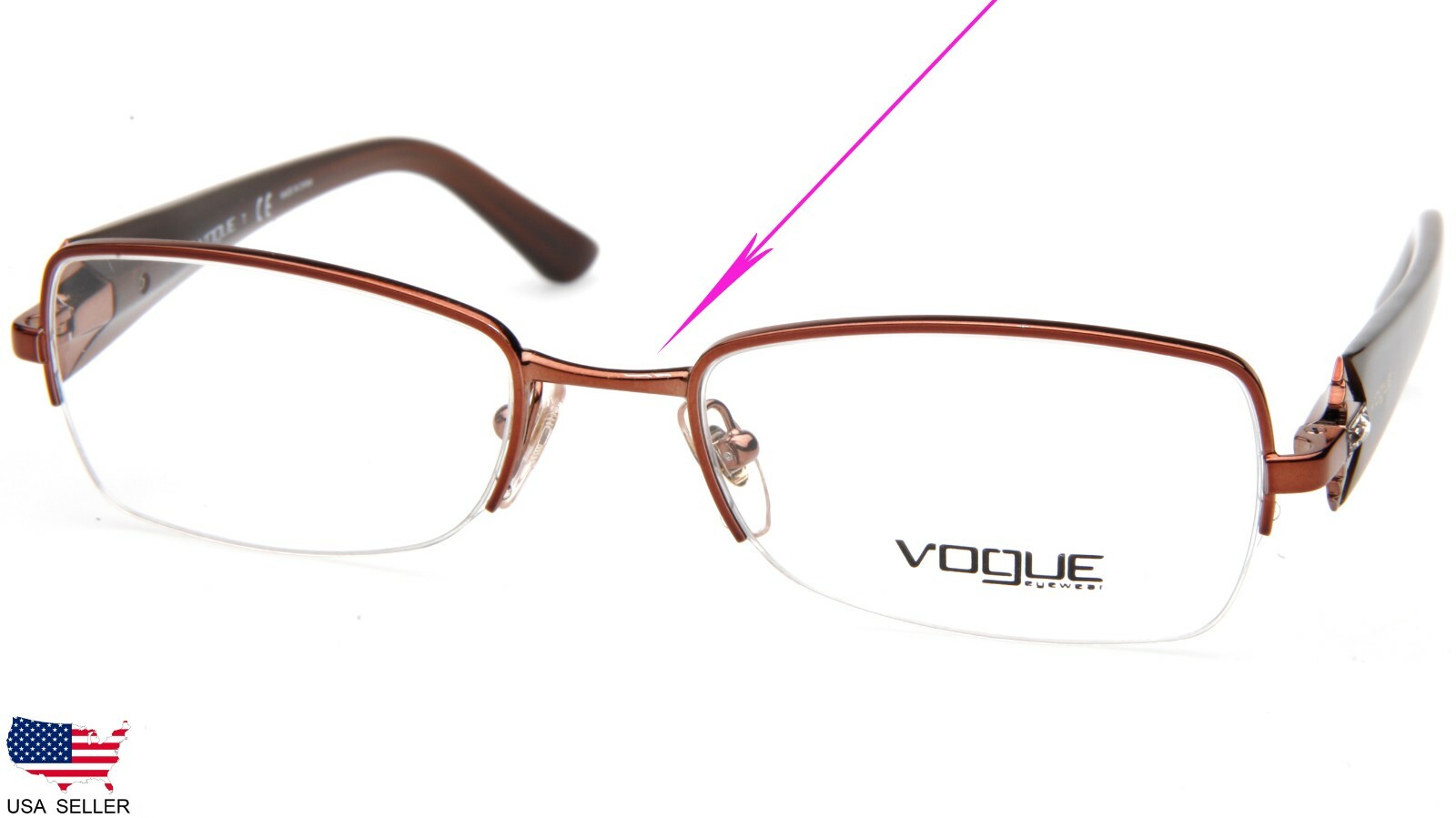 Vogue VO 3864-B 811 BROWN EYEGLASSES GLASSES FRAME VO3864B