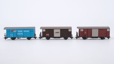 Bemo H0m Konvolut gedeckte Güterwagen RhB