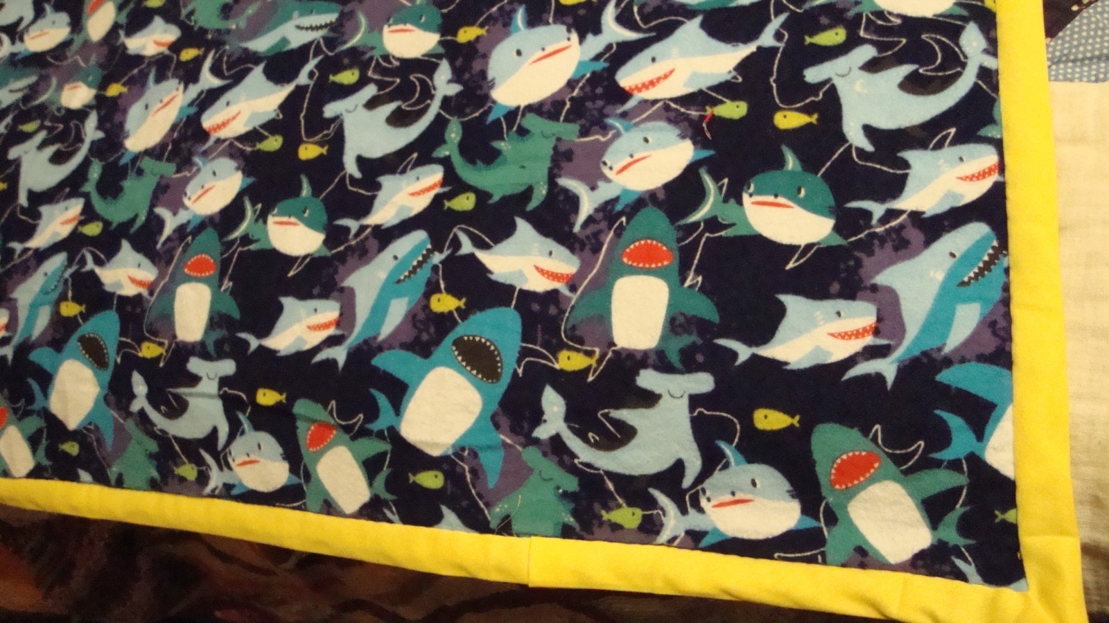 Handmade Baby Quilt ~Nursery Toddler Warm Soft Baby Blanket Reversible      178