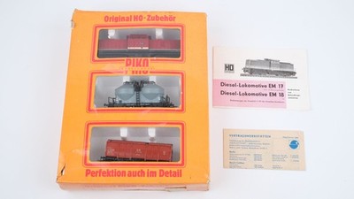 Piko H0 Güterzugset Diesellok BR 110 025-4 mit 2 Güterwagen DR Geichstrom