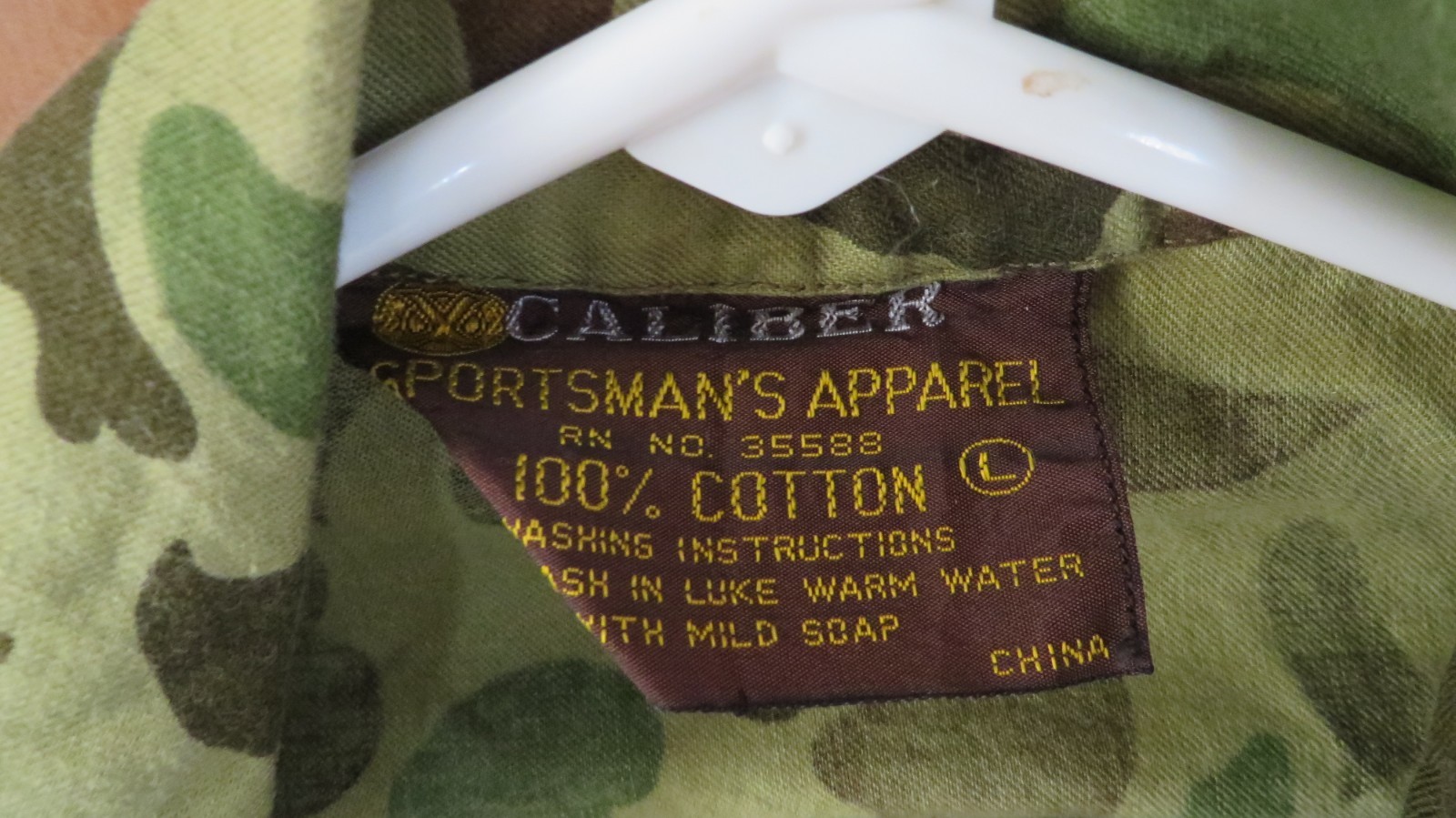 Men's eel Caliber Sportsman's Apparel Large Camo Shirt/ Bottoms Cotton