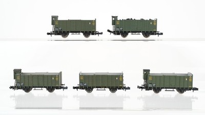 Minitrix N Konvolut Hochbordwagen teilbeladen teilweise mit Bremserhaus K.Bay.St