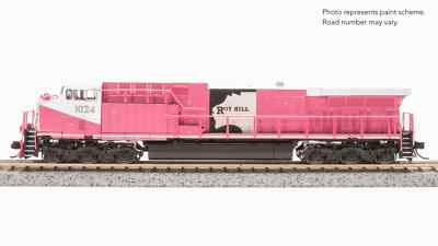 Broadway N-Scale 8580 GE AC6000, Roy Hill Mining #1024, Pink/White/Black Paint,