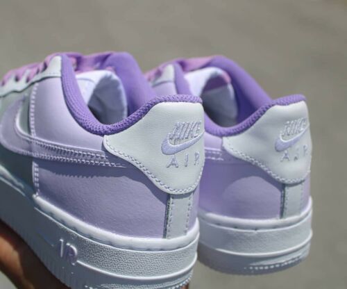 Pre-owned Nike Air Force 1 '07 Triple White Lilac Women/girl Gs Multi Size Af1