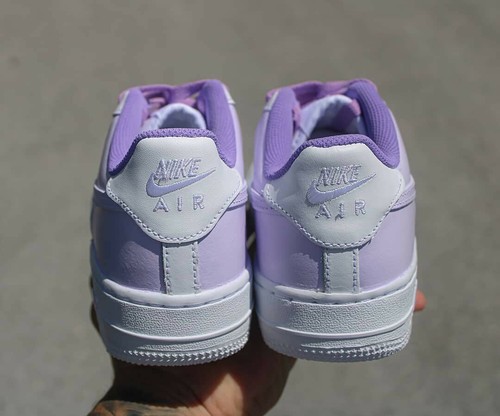 Pre-owned Nike Air Force 1 '07 Triple White Lilac Women/girl Gs Multi Size Af1