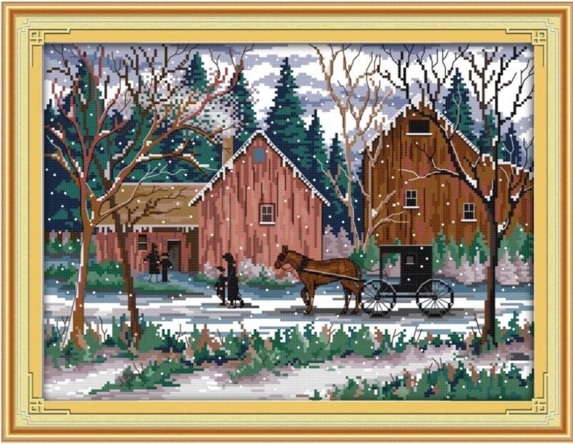 Joy Sunday Cross Stitch 14 Ct Stamped Crossstitch