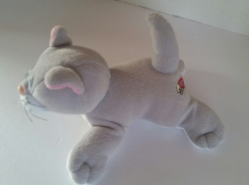 Tonka VINTAGE Pound Puppies PURRIES GRAY TABBY CAT KITTEN Plush STUFFED ANIMAL