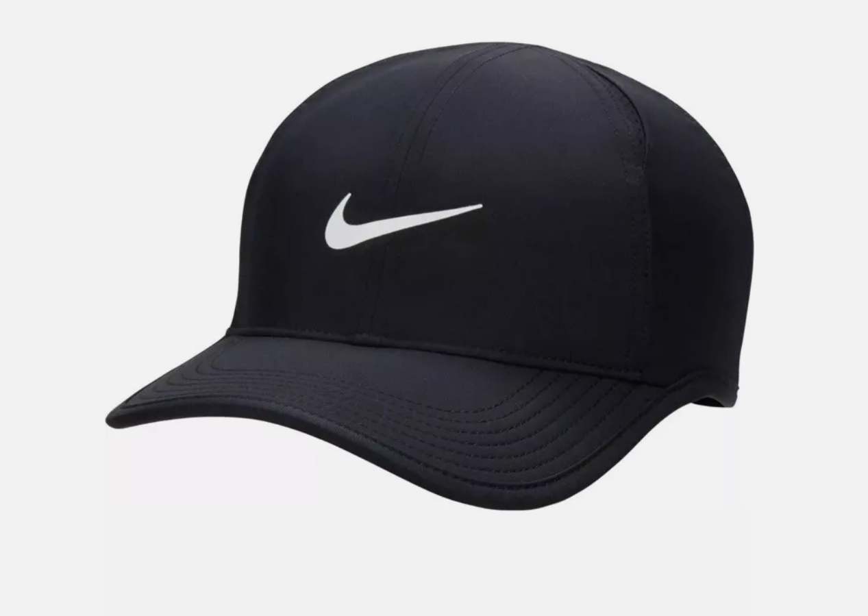 Nike Unstructured Featherlight Club Cap Hat Black White SZ L
