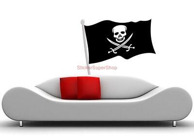 Choose Size - PIRATES LOGO FLAG Decal Removable WALL / WINDOW STICKER Decor