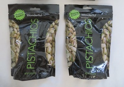 (2) Bag Of Wonderful Roasted & Salted Pistachios With Shells 8 Oz Best By 09/23