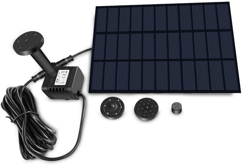 Solar Fountain with Panel Water Pump for Bird Bath Solar Panel Kit Outdoor Fount
