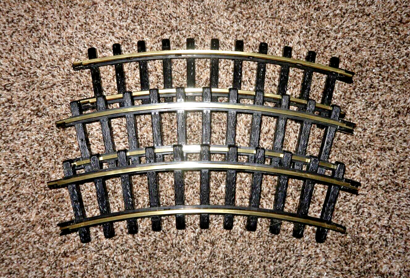 New Bright Holiday Express 3 CURVE TRACKS 384 series POLISHED train track