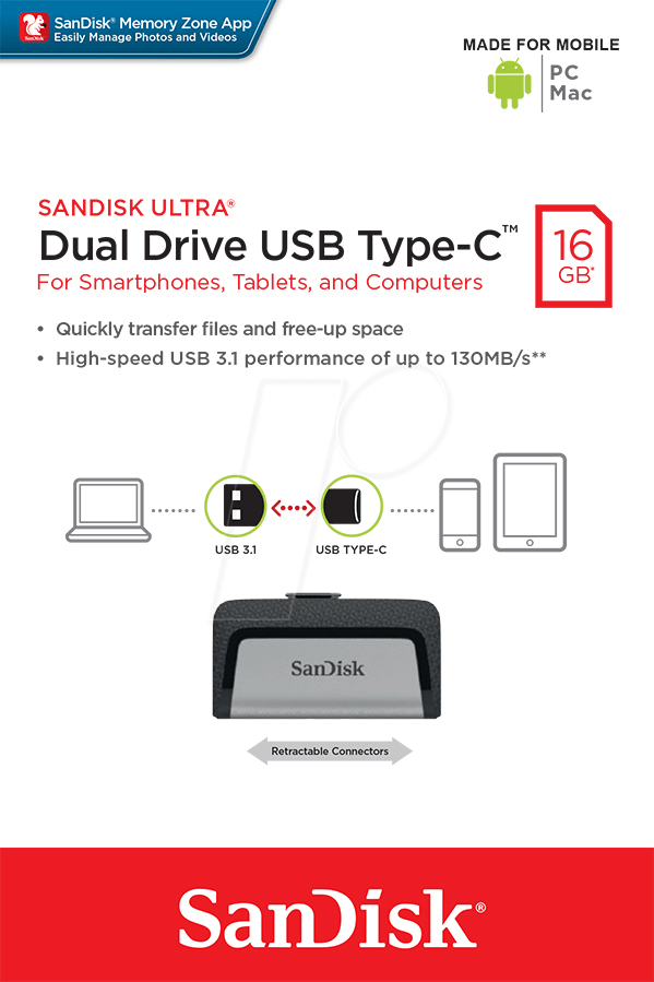 SanDisk Ultra Dual Drive SDDDC2 USB Type-C 16GB 32GB 64GB 128GB 256GB lot