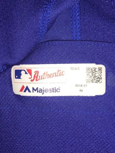 Isiah Kiner-Falefa 2018 GAME USED WORN Texas Rangers Jersey MLB Hologram Hawaii