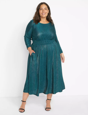 Lane bryant store teal dress