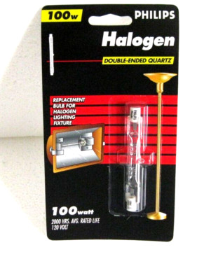 Philips Double Ended Quartz Light Bulb 100W T3 BC100T3Q/CL Long Life T3 Lamp R7s