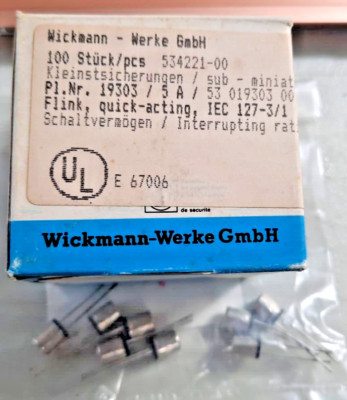 WICKMANN- Werke GmbH NR.19303 ./5A/ QUICK-ACTING FUSE BOX N1
