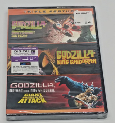 Godzilla Triple Feature | Godzilla Vs Mothra & King Ghidorah (DVD Set, 2014) NEW