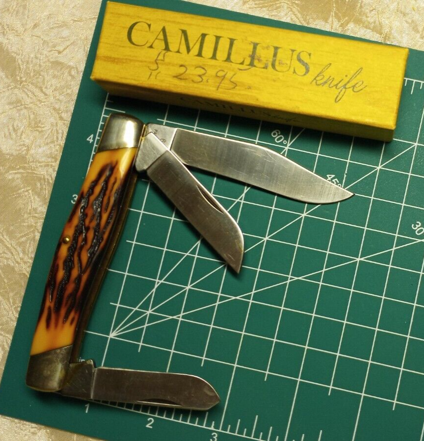 Camillus 88 Stockman's Knife Sword Brand 1976 Side Locking