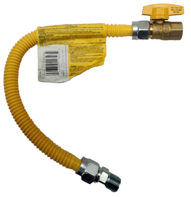 BrassCraft Gas Appliance Connector Yellow 1/2'' MIP x FIP 18'' CSSC4K-18