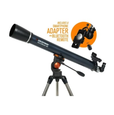 Celestron 22160-DS AstroMaster 90AZ Telescope, Smartphone Adapter & BT Remote