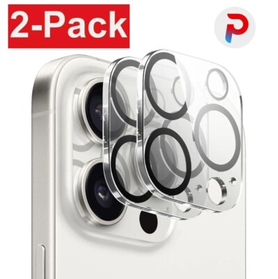 2x Tempered Glass Camera Lens Cover Protector For iPhone 15 14 13 12 11 Pro Max