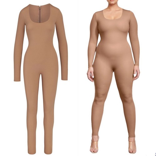 SKIMS トライアングルキャミ 3色 関税送料無料 NEW SKIMS All-In-One Scoop Neck Long Sleeve Jumpsuit