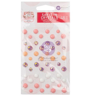 Prima Marketing Strawberry Milkshake Say It In Crystals-Assorted Dots 48/Pkg