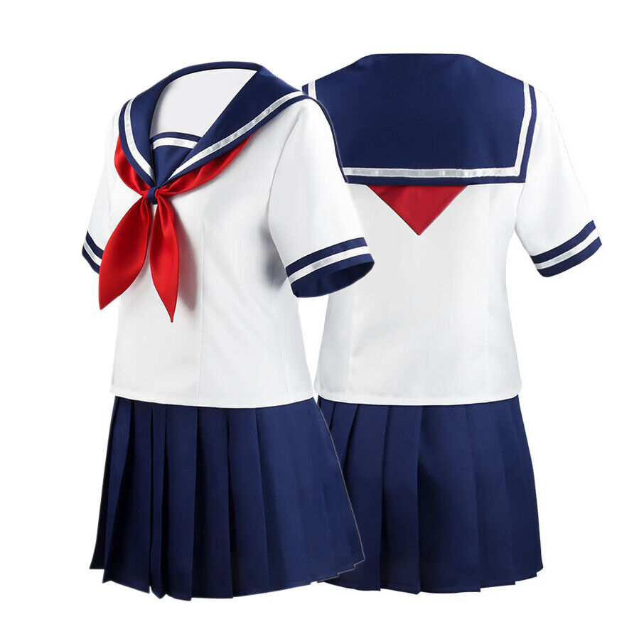 Japanese JK School Uniform Sailor Dress Anime Shoujo Cosplay Costume Halloween