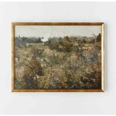 24 x 18  Landscape Study Framed Canvas Antique Gold - Threshold - Studio McGee