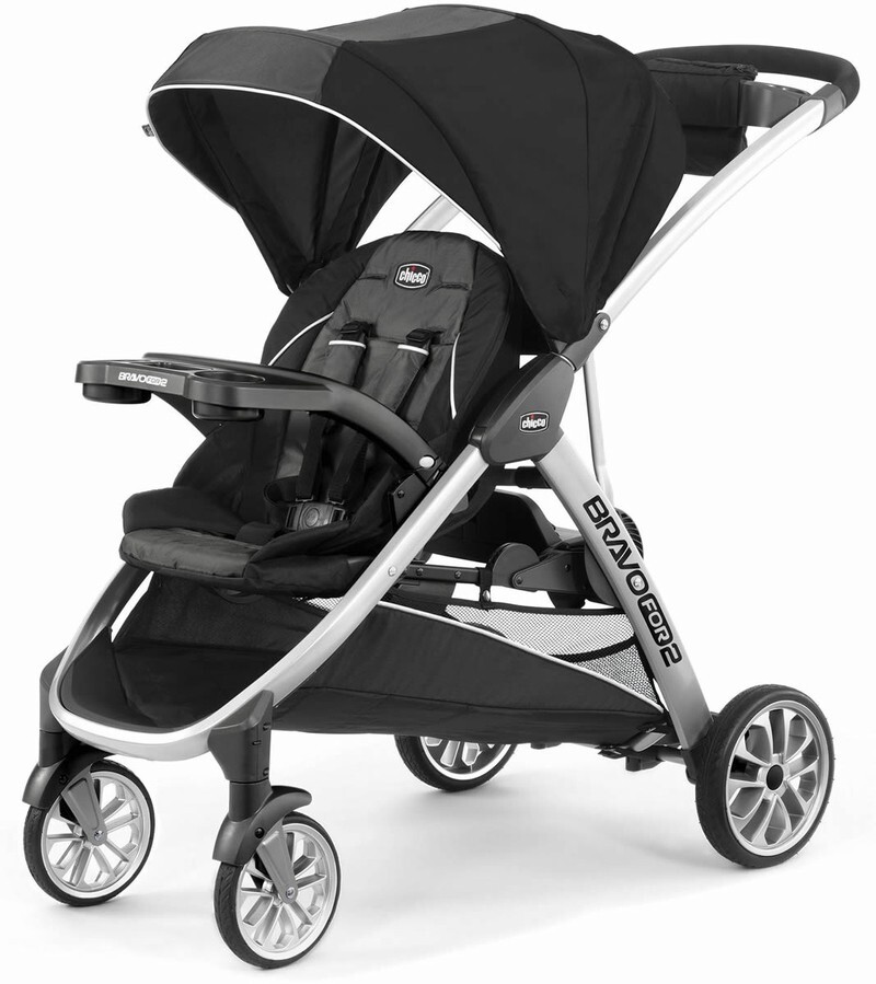 Chicco Bravo For 2 Standing/Sitting Double Stroller, Iron