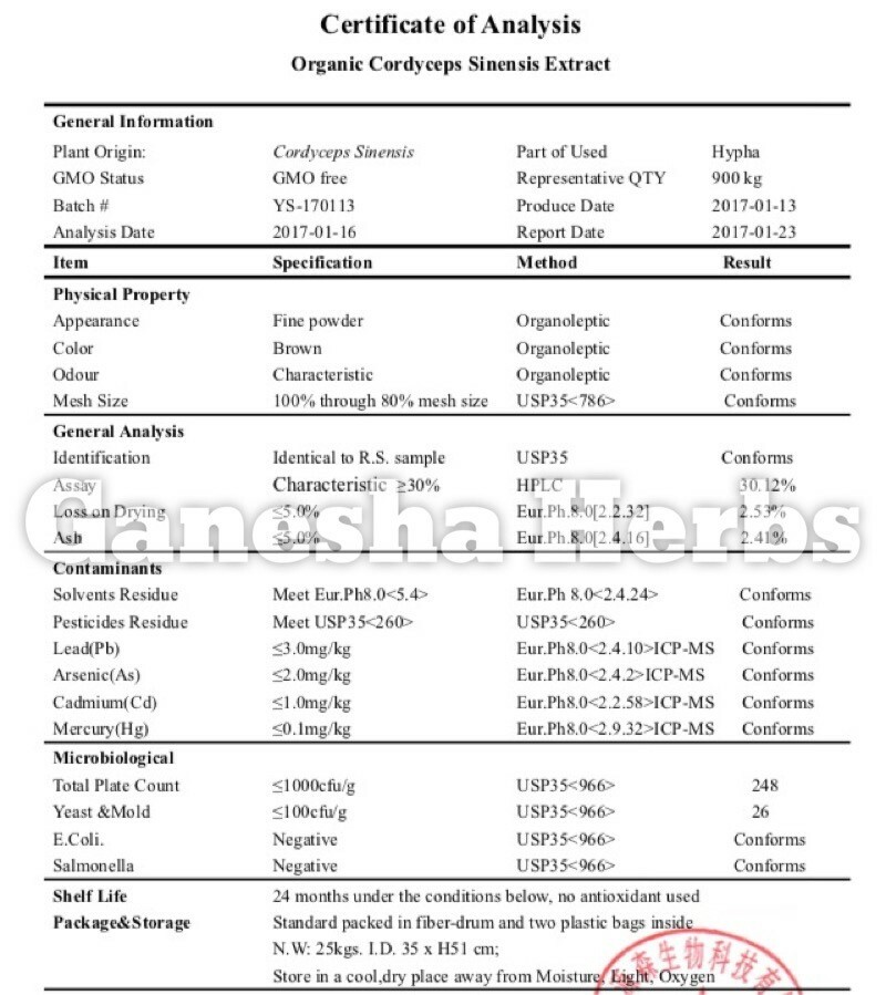  Organic CORDYCEPS SINENSIS MUSHROOM High Potency Extract 90 Capsules New Batch!