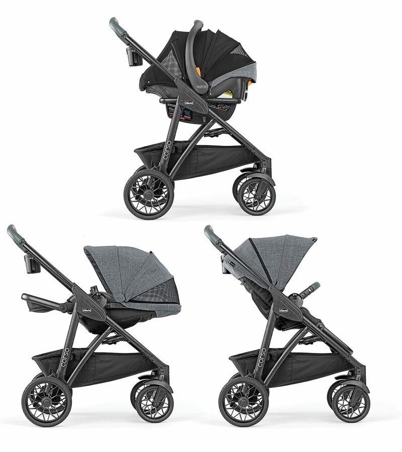 Chicco Corso Primo ClearTex Travel System - Aspen New, Creased Box!! New!!