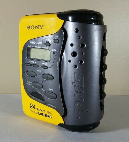 Sony Sports Walkman AM/FM Radio Cassette Tape Player WM-FS473 With Headphones