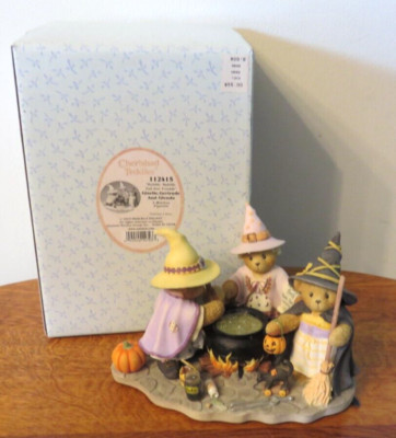 Cherished Teddies Giselle Gertrude Glenda 112415 Halloween Witches 2003