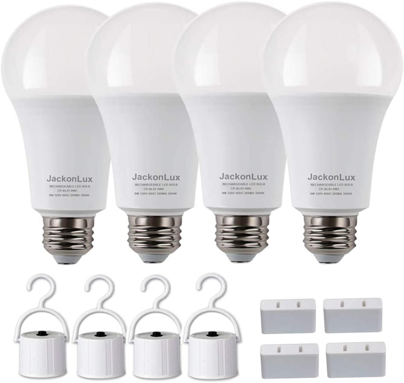 Rechargeable Emergency Light Bulb Jackonlux UL Listed Battery Operated Light Bu