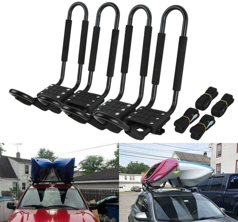 Carrier Car Roof Mount Cross J-bar Rack Boat Ski Surf Snowboard