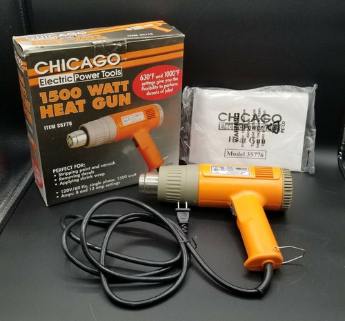 Chicago Electric Power Tools Heat Gun ITEM #35776 1500 Watt Dual Temperature