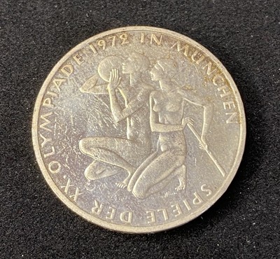 1972 J Proof Germany 10 Mark 0.6250 Silver ASW 0.3115 Oz Athletes