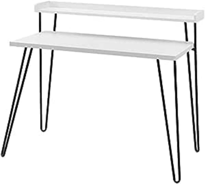 Ameriwood Home Haven Retro Desk with Riser, White