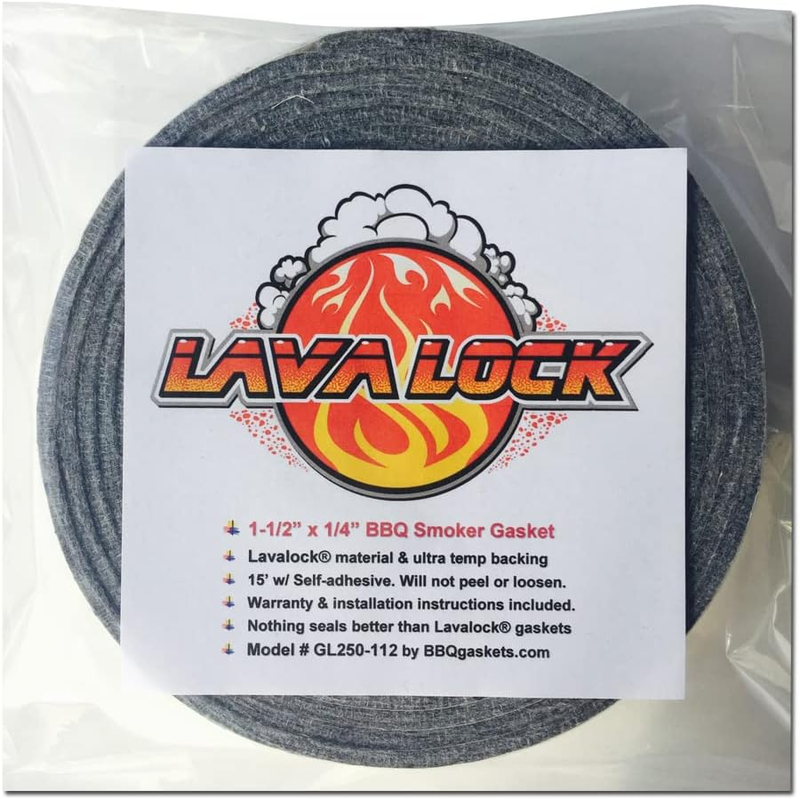 Gasket 1.5" X 1/4" X 15' High Temp BBQ Smoker Grill Self Stick