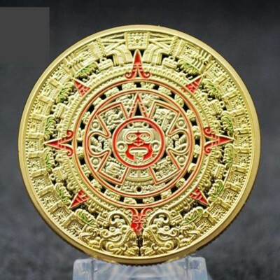 Mexico Mayan Aztec Calendar Art Prophecy Culture Challenge Coin