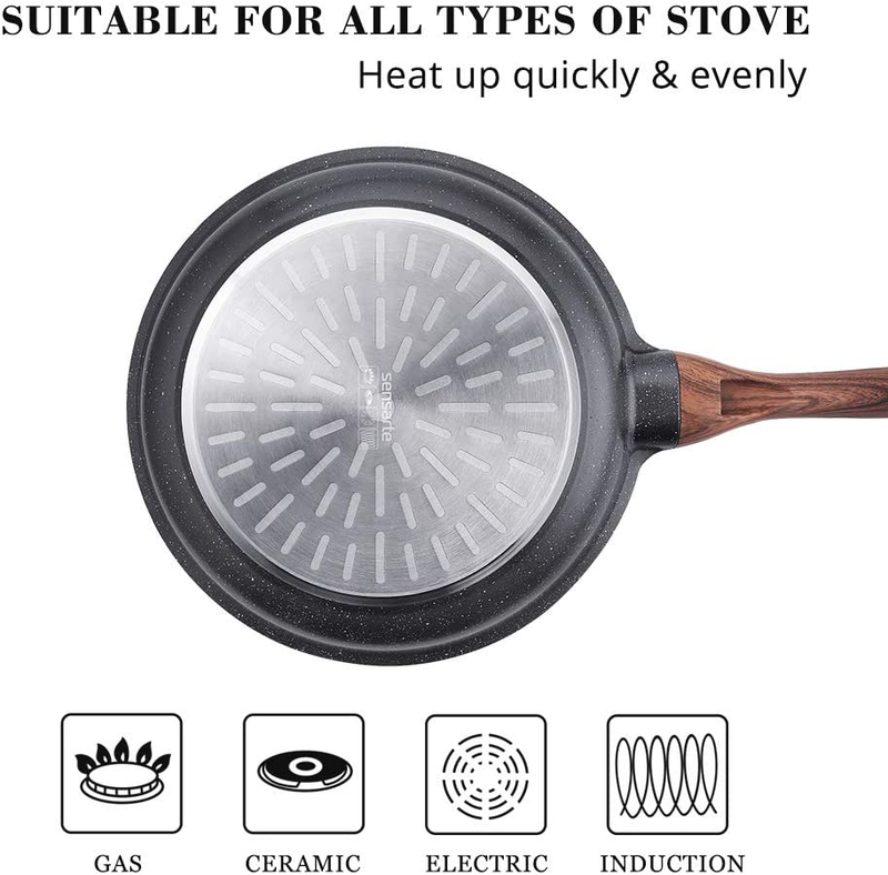 SENSARTE Nonstick Frying Pan Skillet, Swiss Granite Coating Omelette Pan, Health