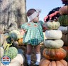 Ayalinggo Halloween Baby Girl Outfits Newborn Pumpkin Plaid Short Sleeve Smocked Bubble Romper Cute Infant Clothes (Green, 3-6 Months)