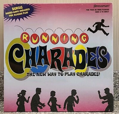 Running Charades Board Game 4 Or More Players 3502 2000 Pressman Sealed