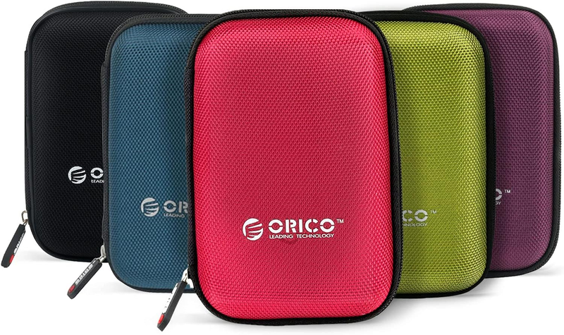 5 Pack External Hard Drive Case 2.5 Inch Shockproof Hard Drive Bag Travel Electr
