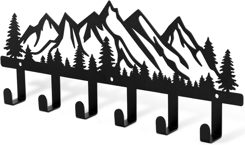 Mountain Metal Coat Racks Wall Mounted Entryway Kitchen Bath