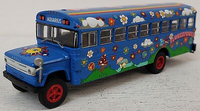 Brekina NEW HO 1/87 Scale Dodge S 600 Hippie Love School Bus, Aquarius